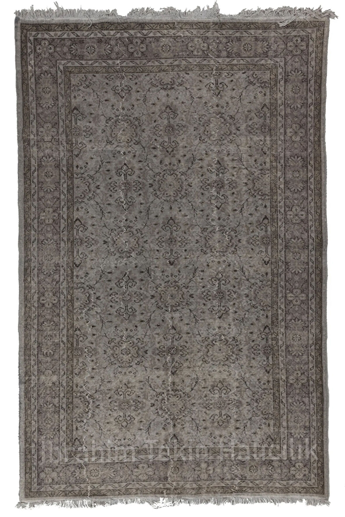 185x285 cm Gri Anadolu Halısı, El Dokuması Anadolu Halısı, Gri Renkli Halı