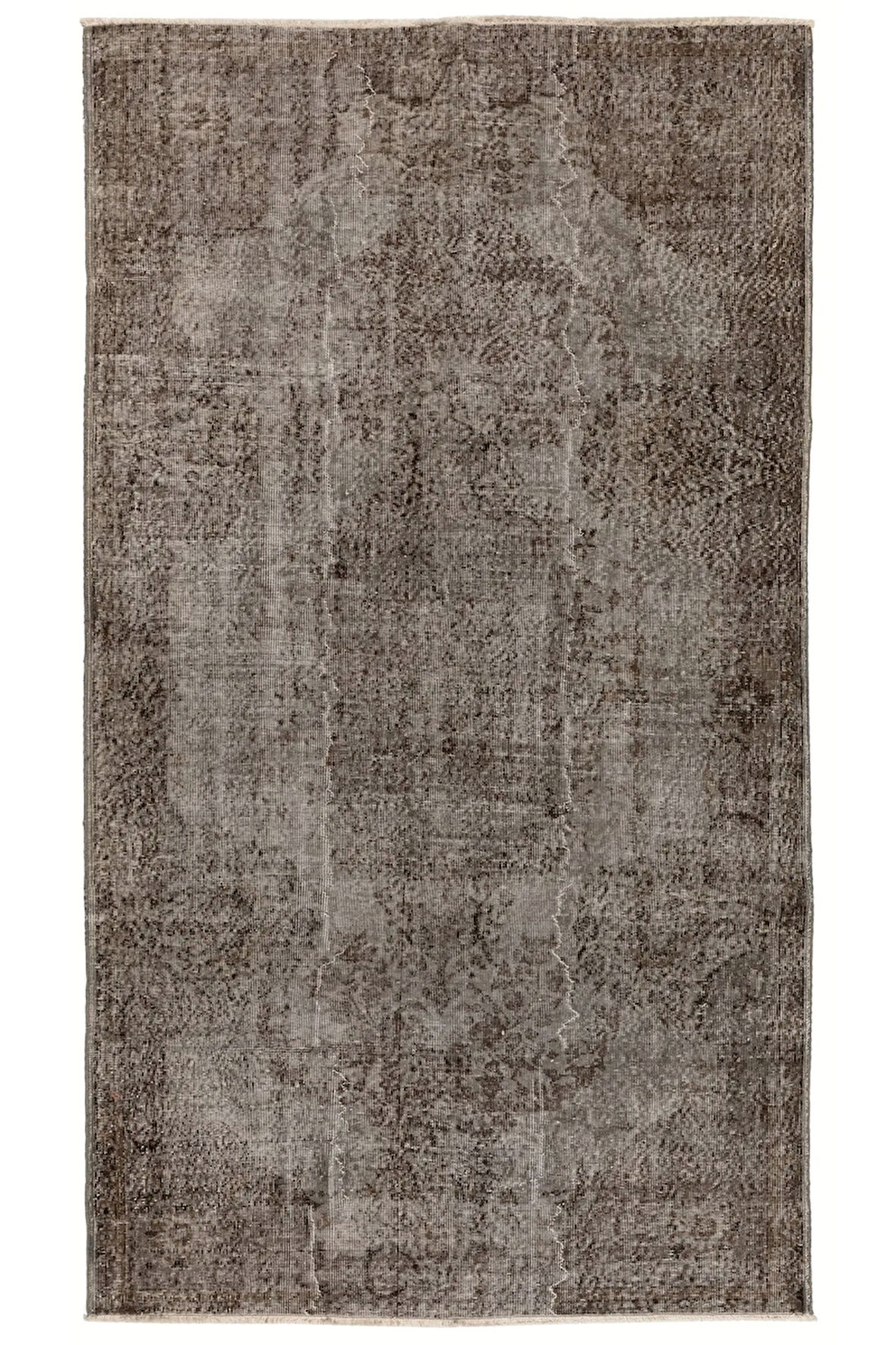 (166 X 280 CM) Gri Tonlarda Sade Ve Düz El Dokuması Anadolu Halısı, Isparta Halısı