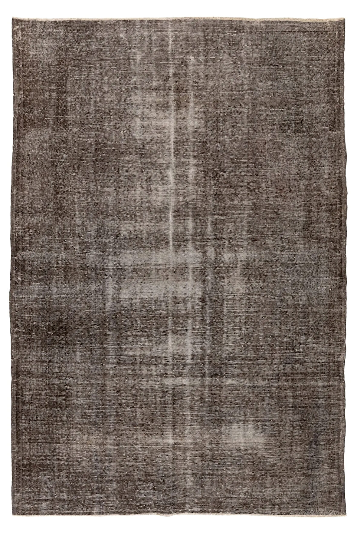 ( 210 X 304 Cm) Kahverengi Tonlarda El Dokuması Anadolu Halısı, Sade Ve Düz Isparta Halısı