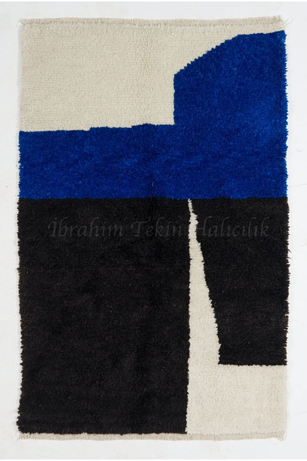 122x183 cm El Dokuması Yünden Yapılmış Yumuşak Tüylü Tülü Halı