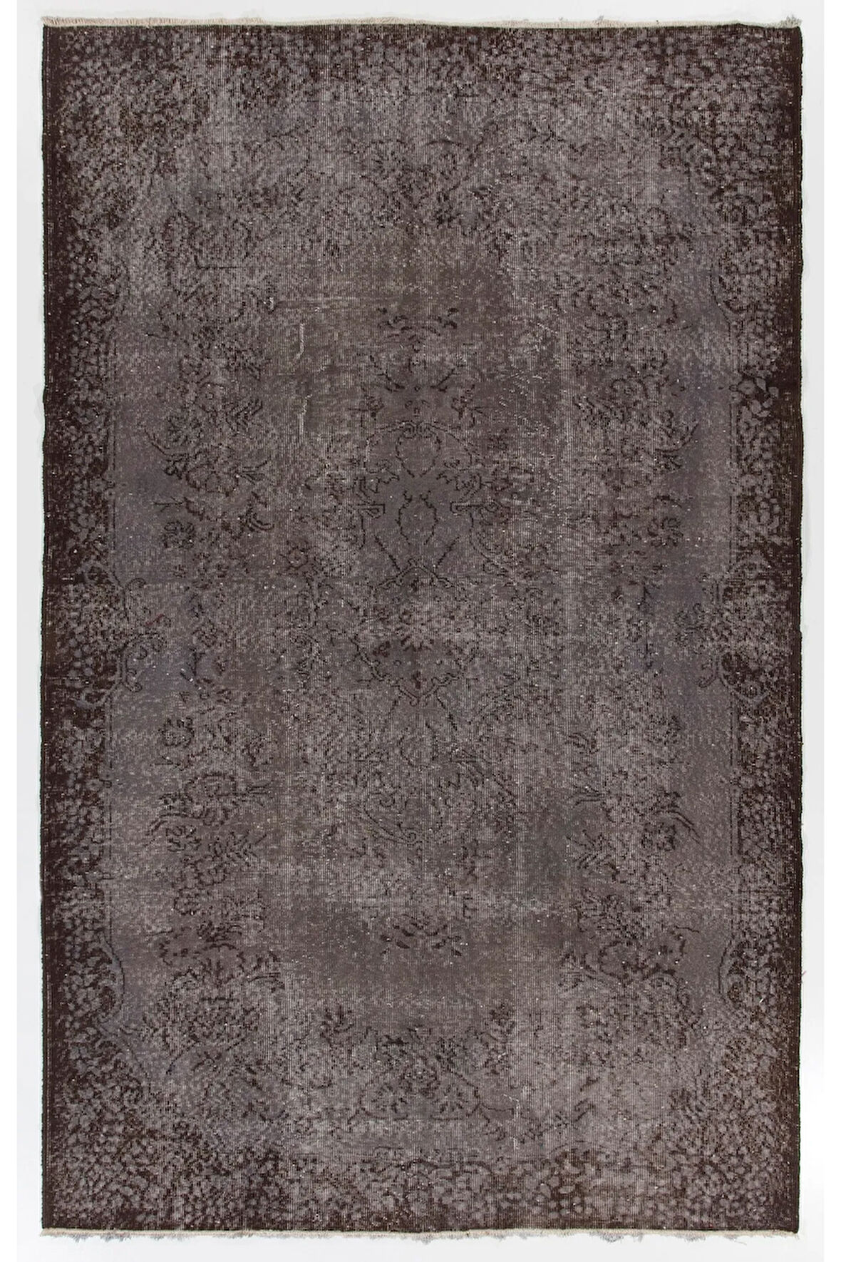 (182 X 286 CM) Kahverengi Renkli Anadolu Halısı, %100 El Dokuması Madalyon Desenli Halı
