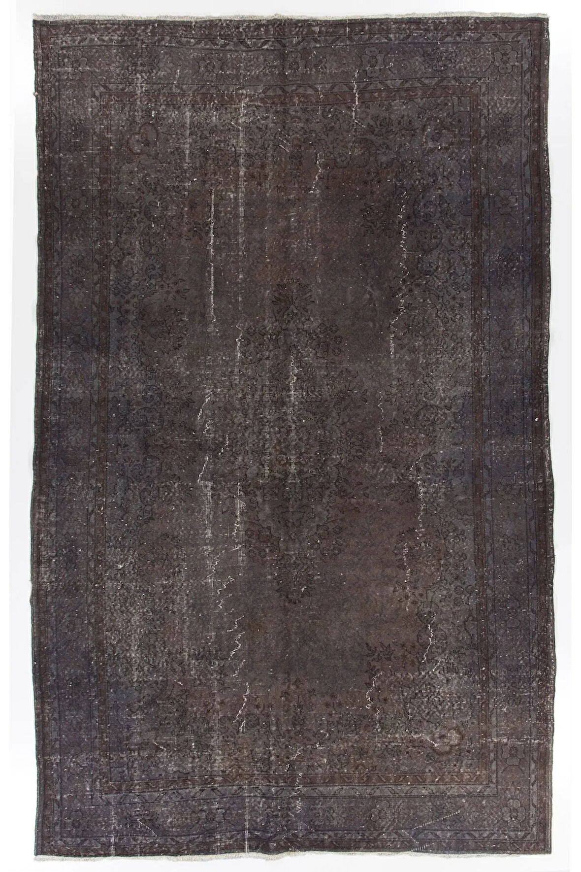 (208 X 335 CM) Siyah Renkli, Eski Temalı Anadolu Halısı, Isparta Halısı