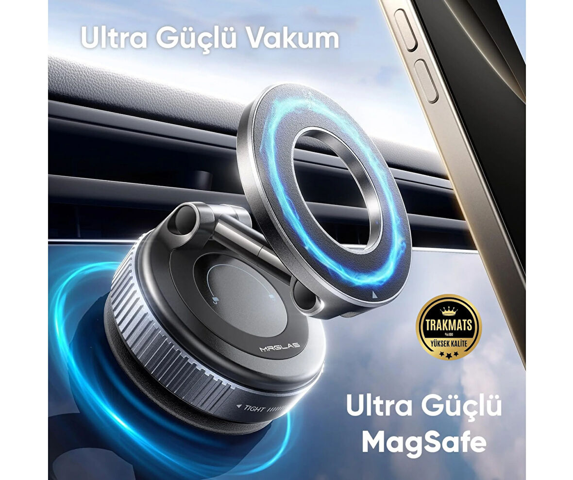 Ssangyong Korando 2010-2011-2012-2013-2014-2015-2016-2017-2018 Telefon Tutucu Hareketli Mekanizmalı Ayarlanabilir Vakumlu Neodimyum Güçlü Mıknatıslı