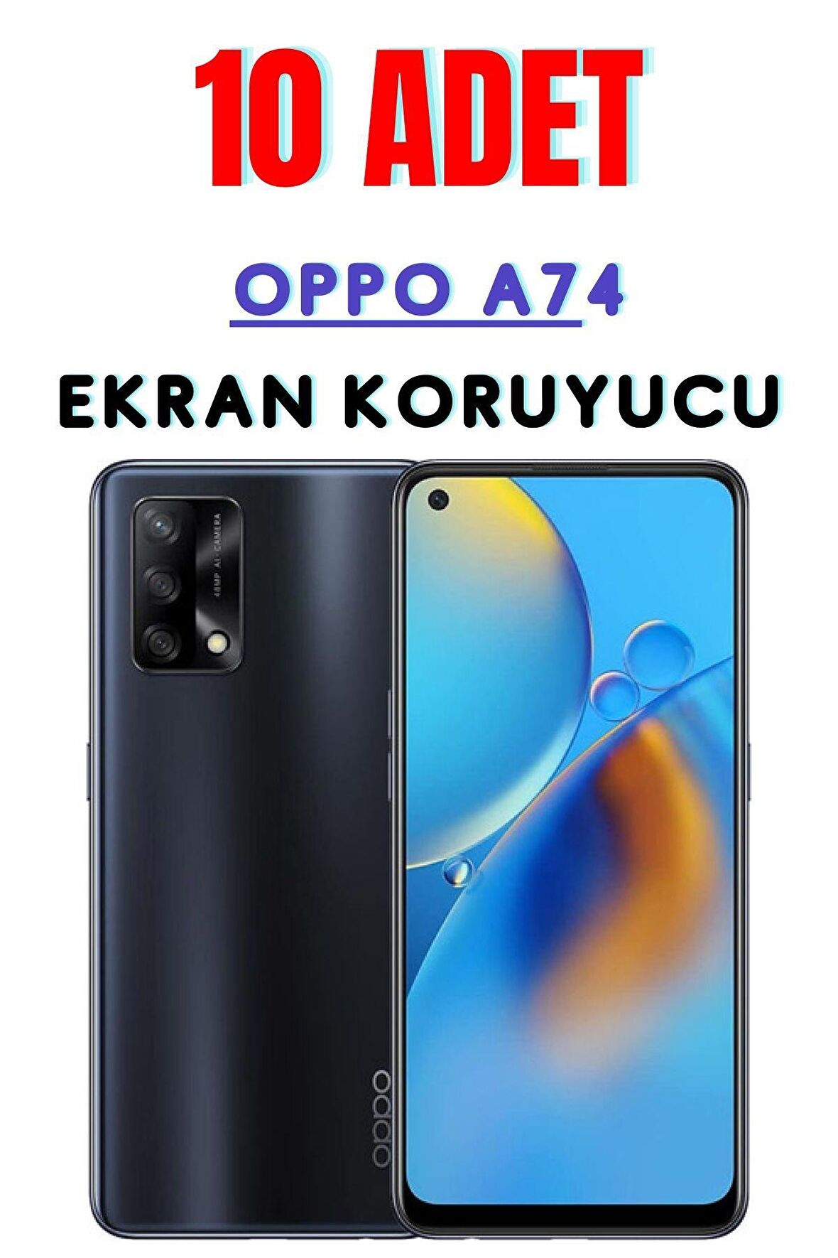 Oppo A74 Temperli Cam Ekran Koruyucu Süper Ekonomik Paket ( 10 Adet )