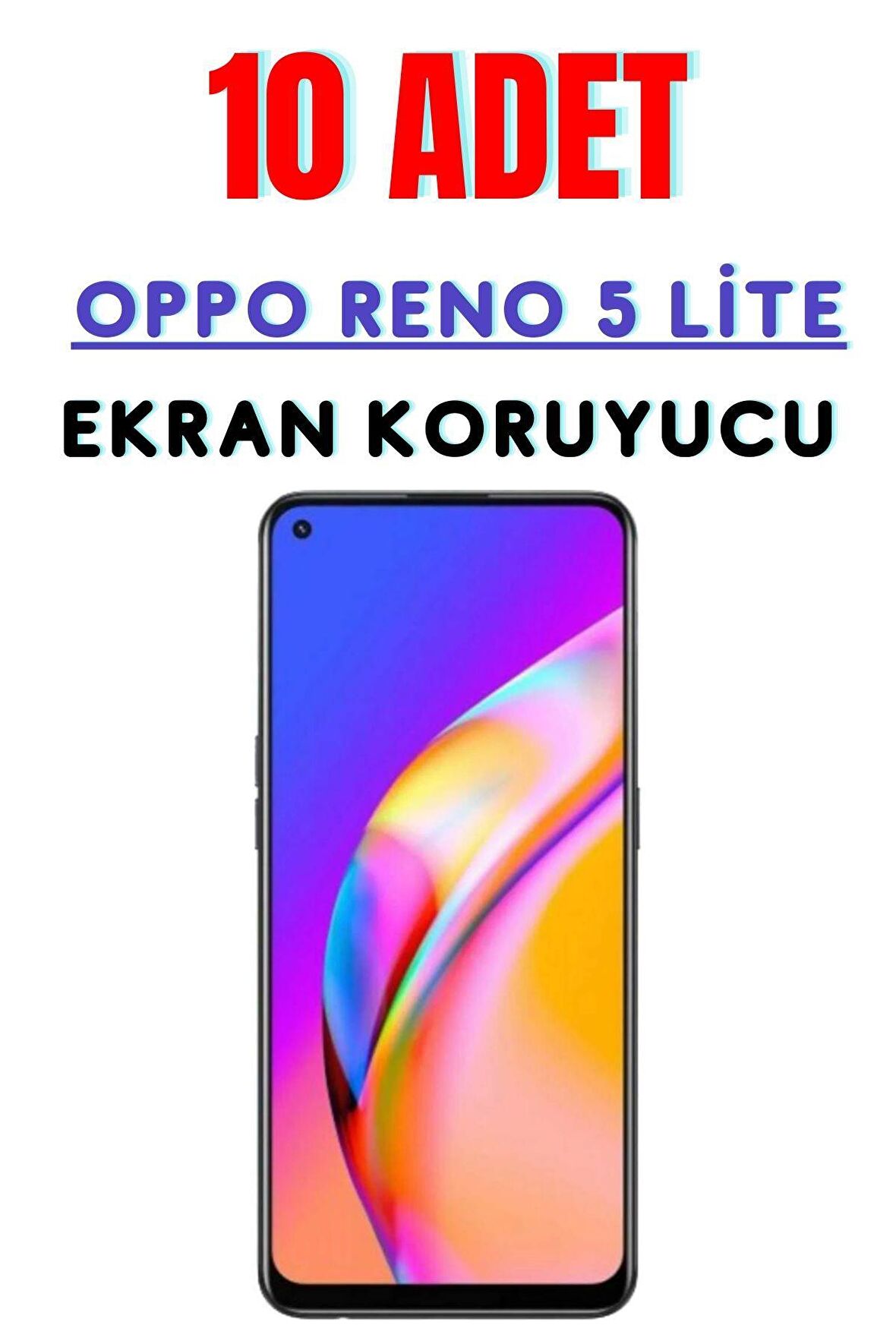 Oppo Reno 5 Lite Temperli Cam Ekran Koruyucu Süper Ekonomik Paket ( 10 Adet )