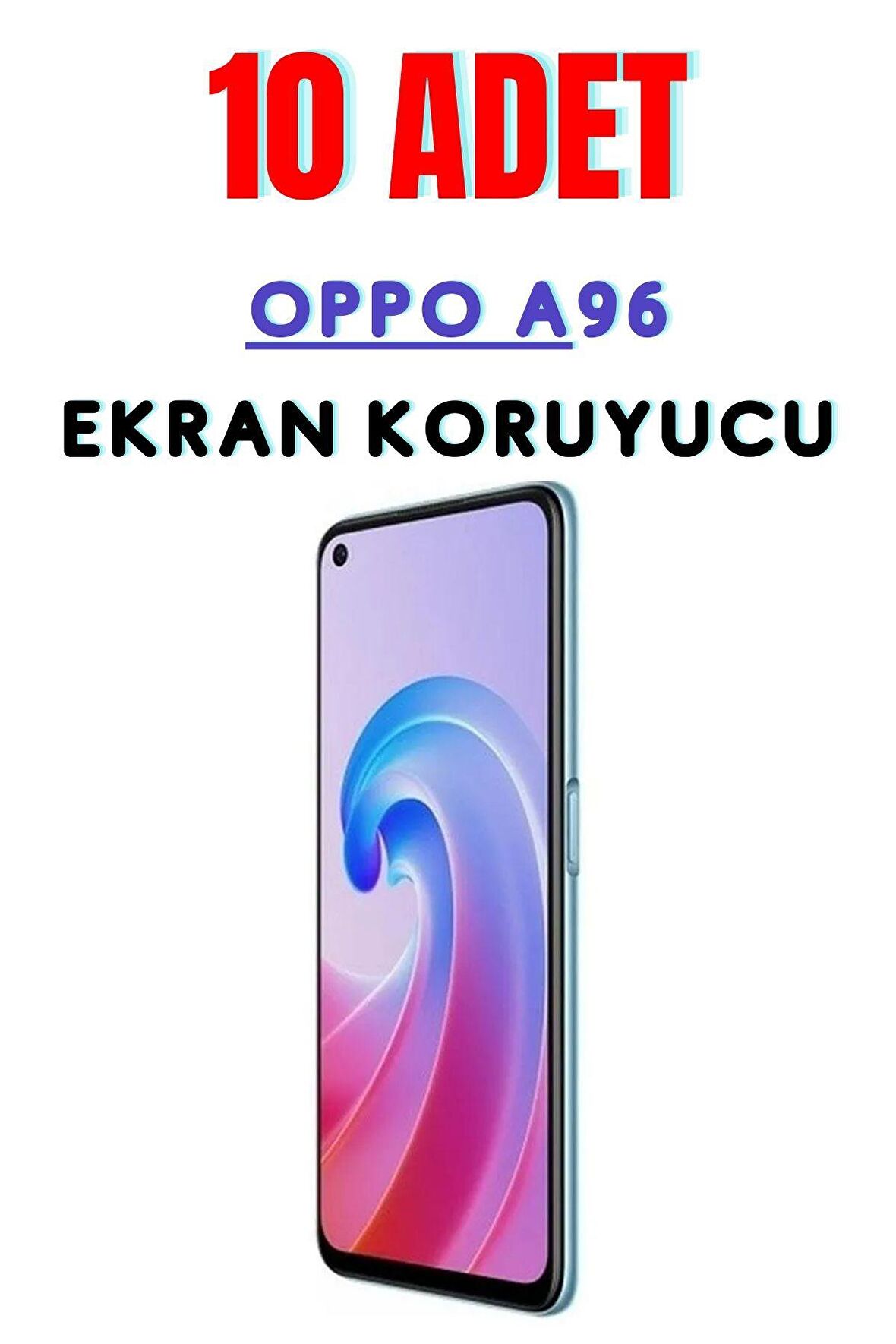 Oppo A96 Temperli Cam Ekran Koruyucu Süper Ekonomik Paket ( 10 Adet )