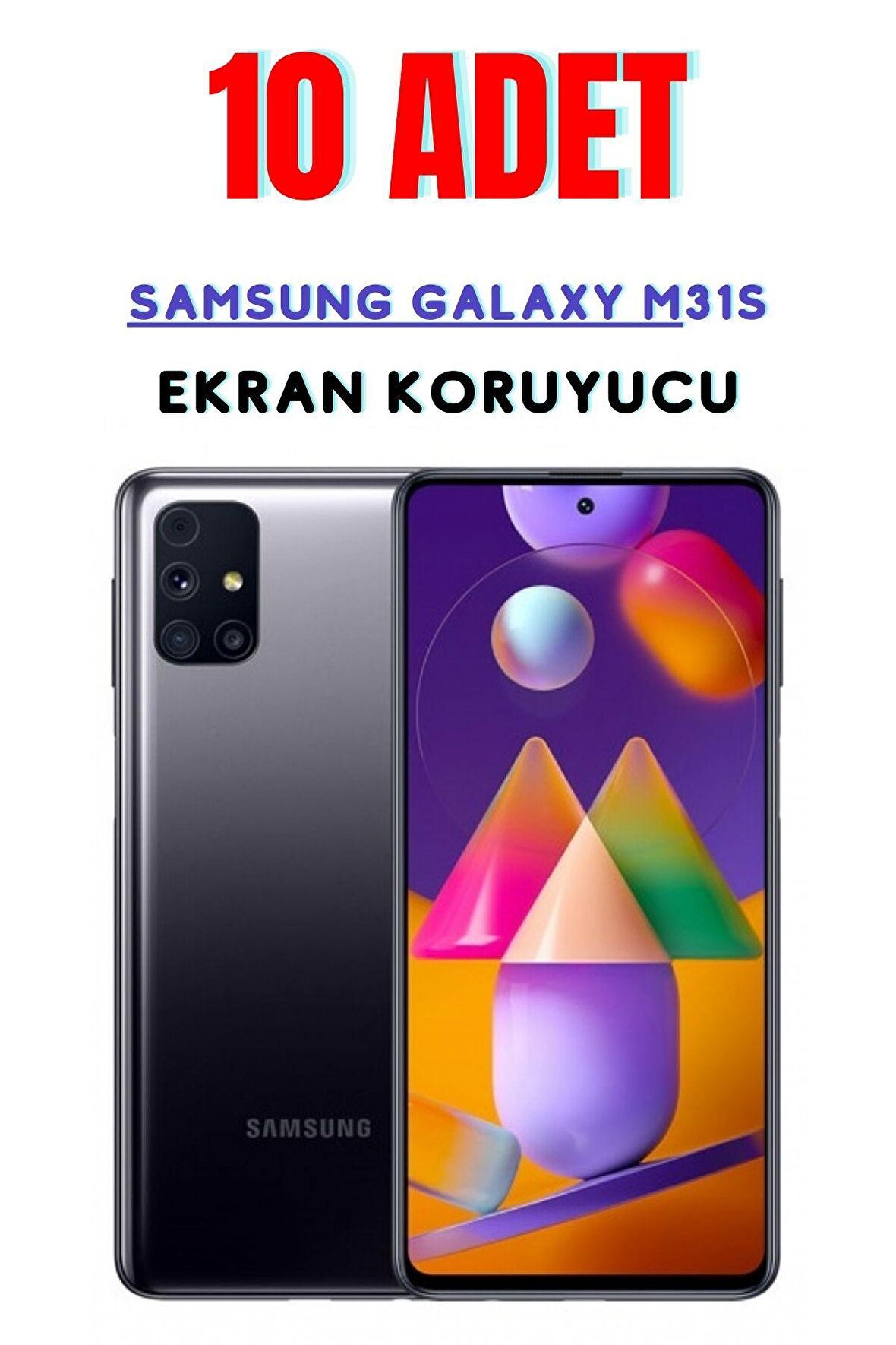 Samsung Galaxy M31S Temperli Cam Ekran Koruyucu Süper Ekonomik Paket ( 10 Adet )