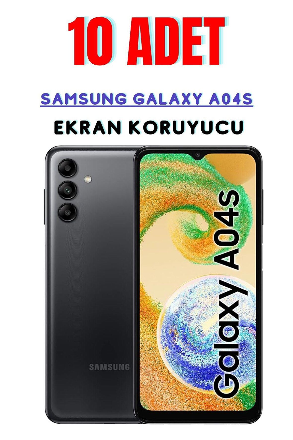 Samsung Galaxy A04s Temperli Cam Ekran Koruyucu Süper Ekonomik Paket ( 10 Adet )