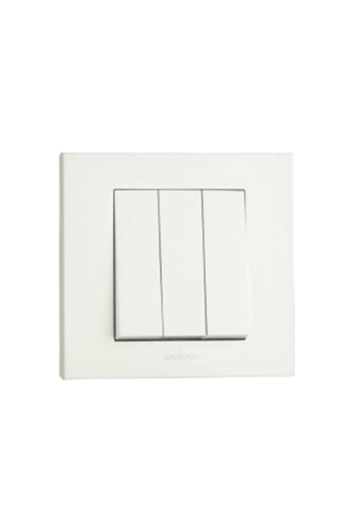 Ovivo Grano Beyaz Grano 3 Lü Anahtar 12 Adet ( Çerçeve Dahil)