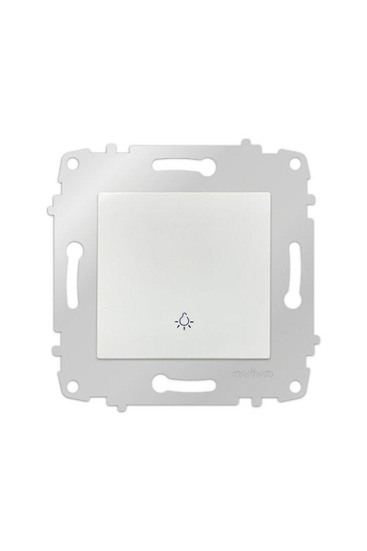 6 Adet Grano Beyaz Zil Anahtarı Light Çerçevesizdir