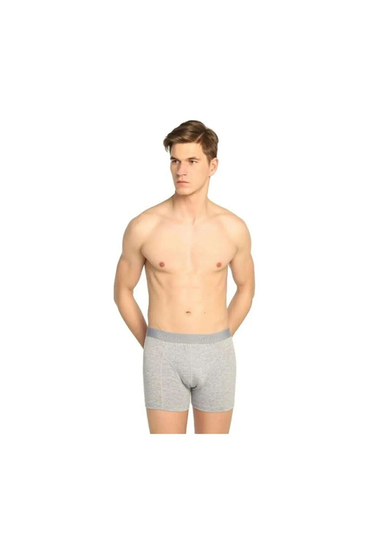 Erkek Elastan (likralı) Esnek Boxer 6'lı Paket (gri) 0114