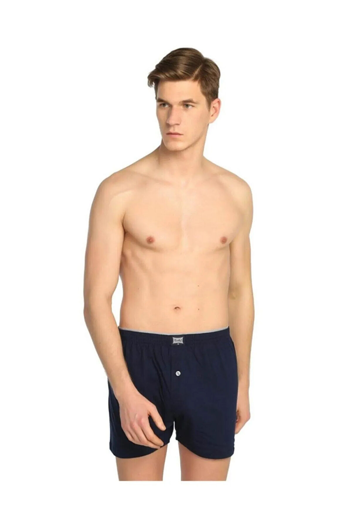 Erkek Penye Boxer 6'lı Paket (Lacivert) %100 Pamuklu Yeni Sezon