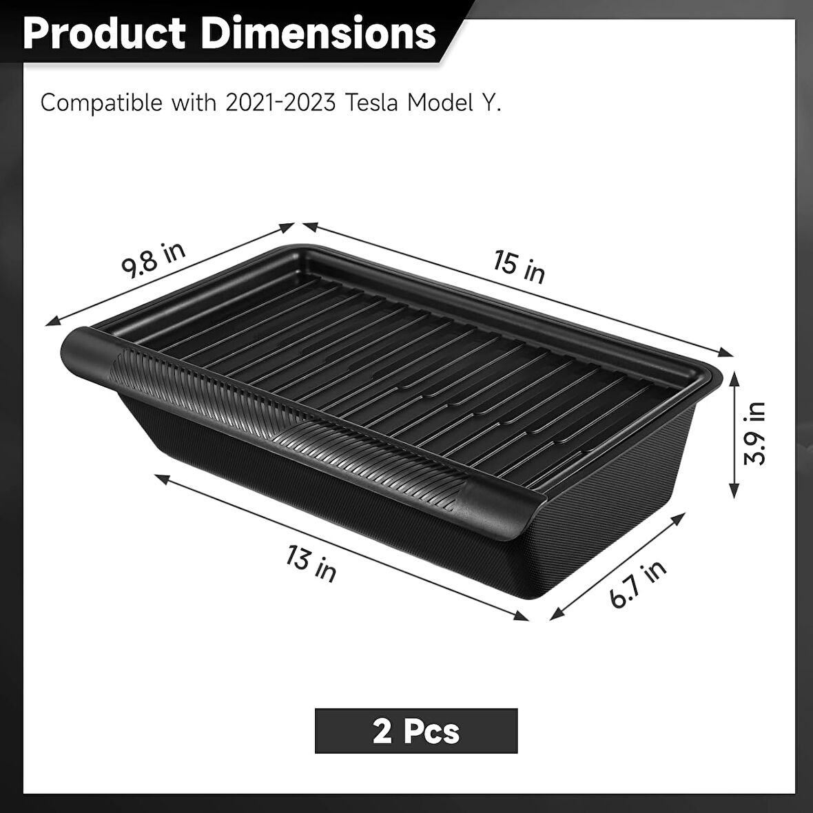 TESLA MODEL Y İÇİN UYUMLU KOLTUK ALTI SAKLAMA KUTUSU