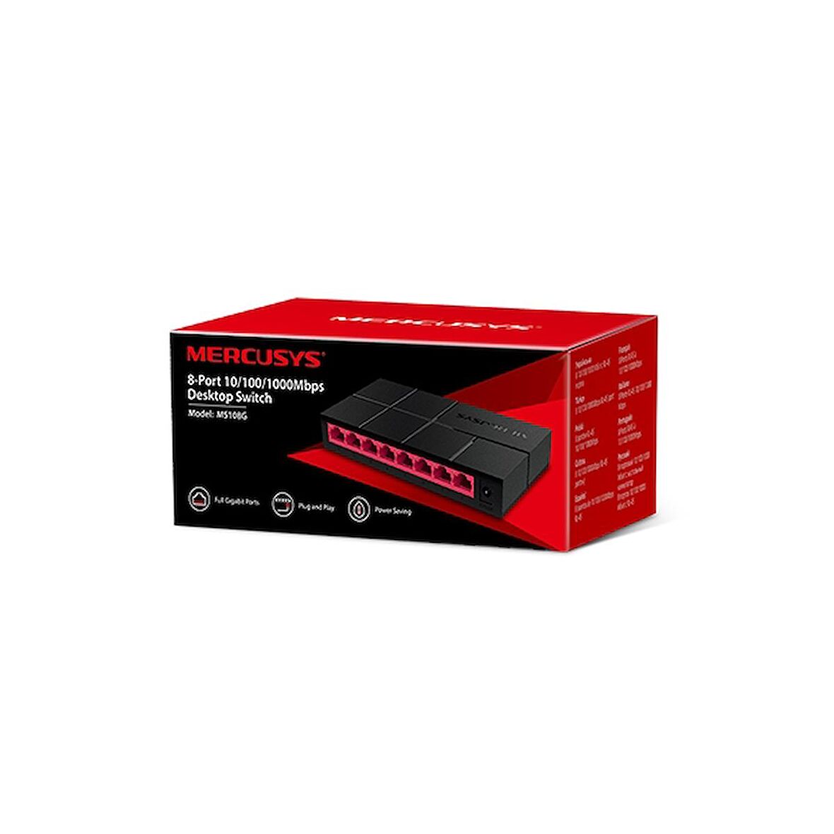 TP-LINK MERCUSYS MS108G 8 PORT 10/100/1000 YONETILEMEZ DESKTOP SWITCH PLASTİK KASA