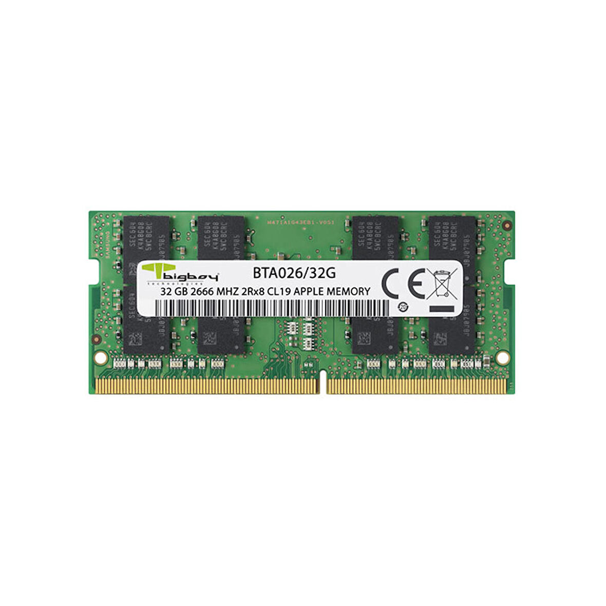 BTA026/32G Apple 32GB DDR4 2666MHz CL19 Notebook Belleği