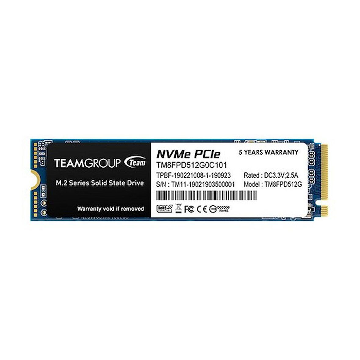 MP33 Pro 512GB 2100/1700MB/s NVMe PCIe Gen3x4 M.2 SSD Disk (TM8FPD512G0C101)