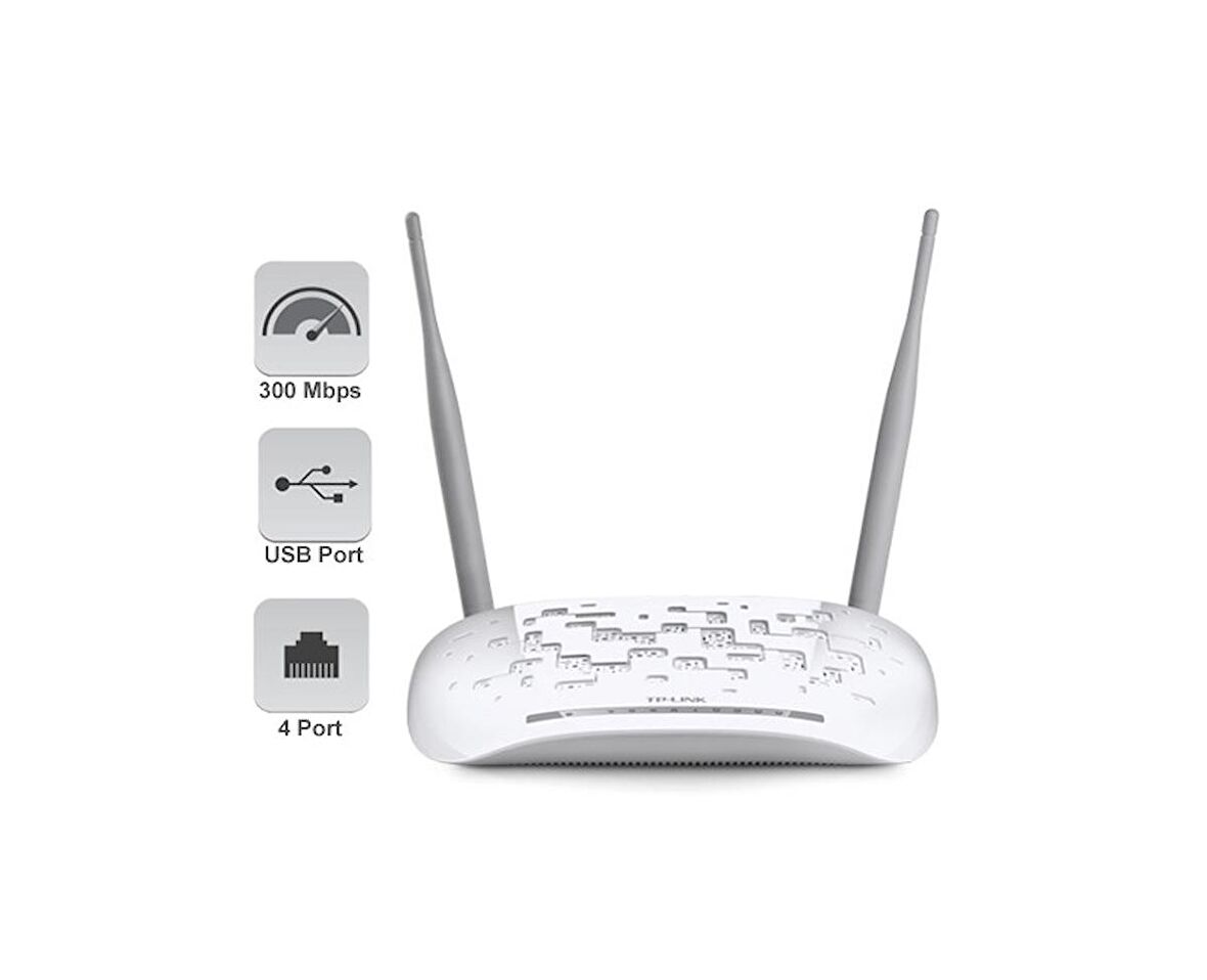 TD-W9970 300Mbps Kablosuz N USB VDSL2 Modem Router