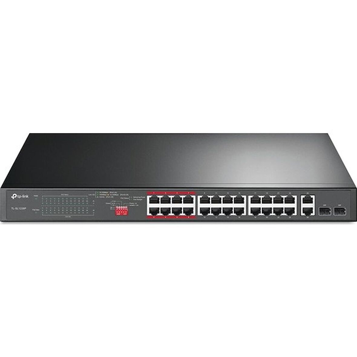 TL-SL1226P 24 PORT 10/100 +2 RJ45 GIGABIT UPLINK + 2 COMBO GIGABIT SFP 250W POE SWITCH