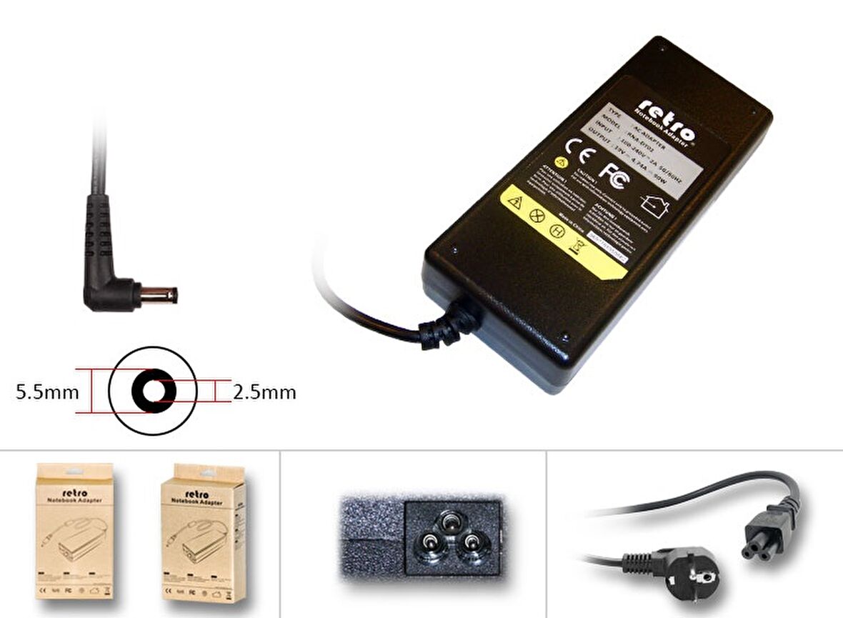 RNA-DT02  Delta-Liteon 19V 4.74A 90W Notebook Adaptör RNA-DT02