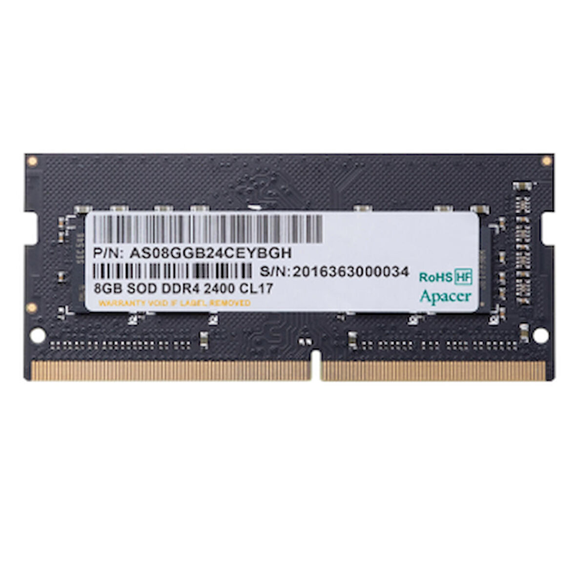 8GB (1x8GB) 3200Mhz CL22 DDR4 Notebook SODIMM Ram (ES.08G21.GSH)