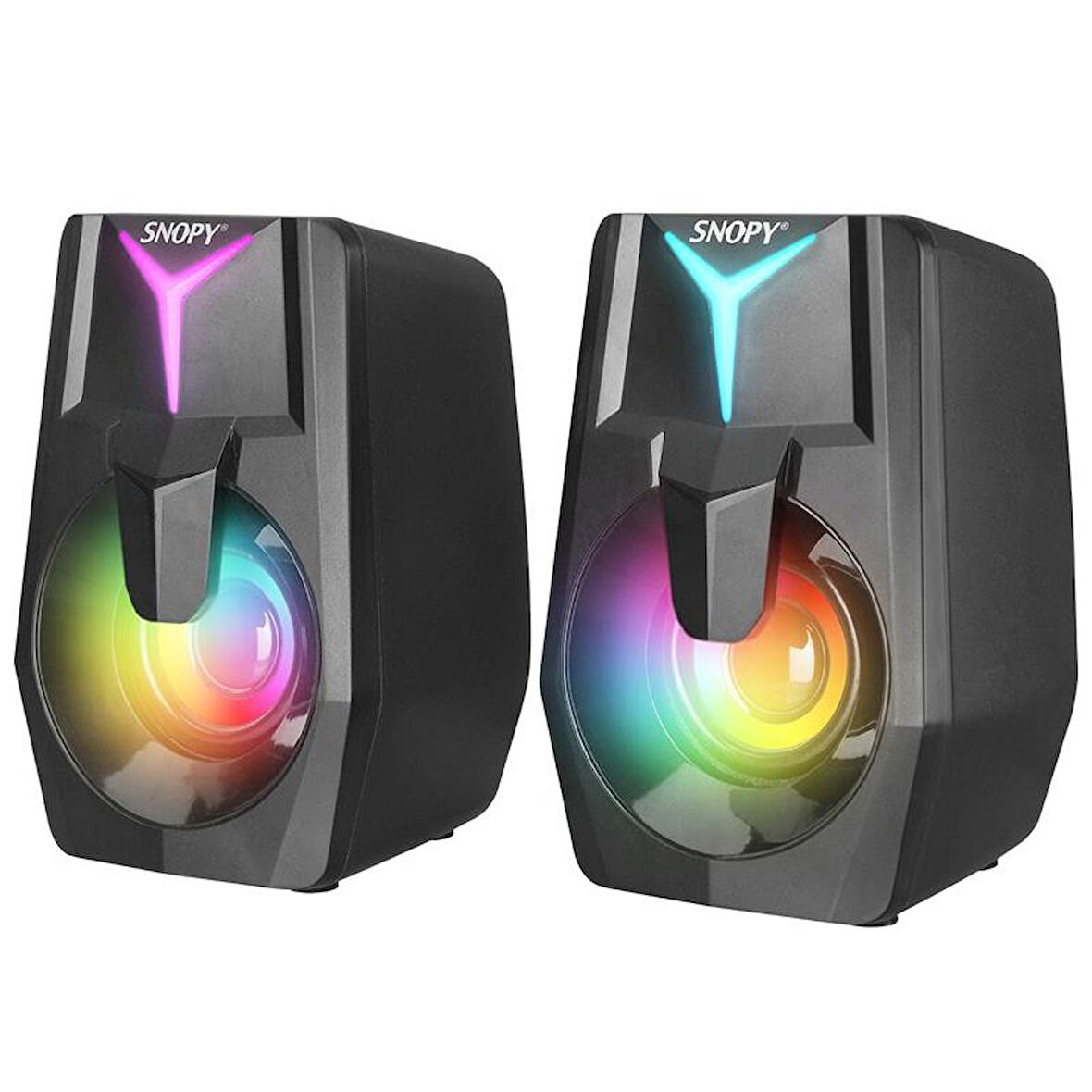 SN-X22 STYLE 2.0 SİYAH 3WX2 USB RGB IŞIKLI SPEAKER HOPARLÖR