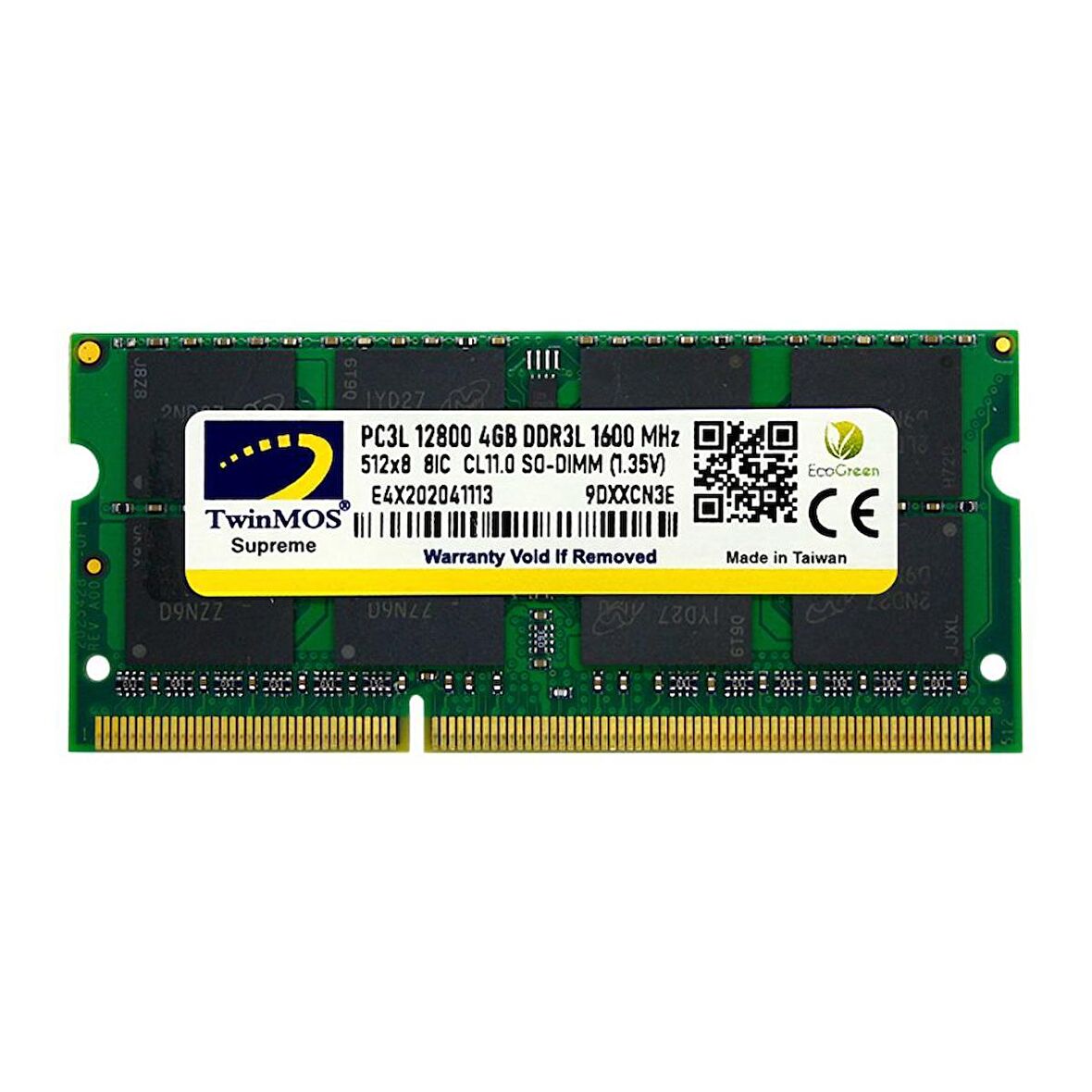 4 GB DDR3 1600MHz  1.35V LOW VOLTAGE SODIMM (MDD3L4GB1600N)