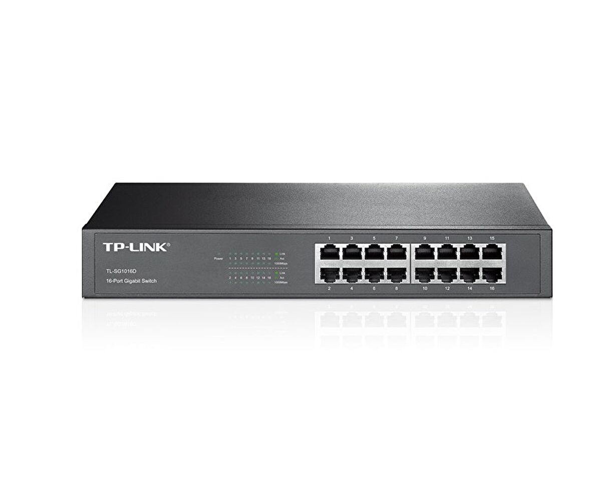 TL-SG1016D 16 Port Gigabit, Desktop/Rackmount Metal Kasa Switch