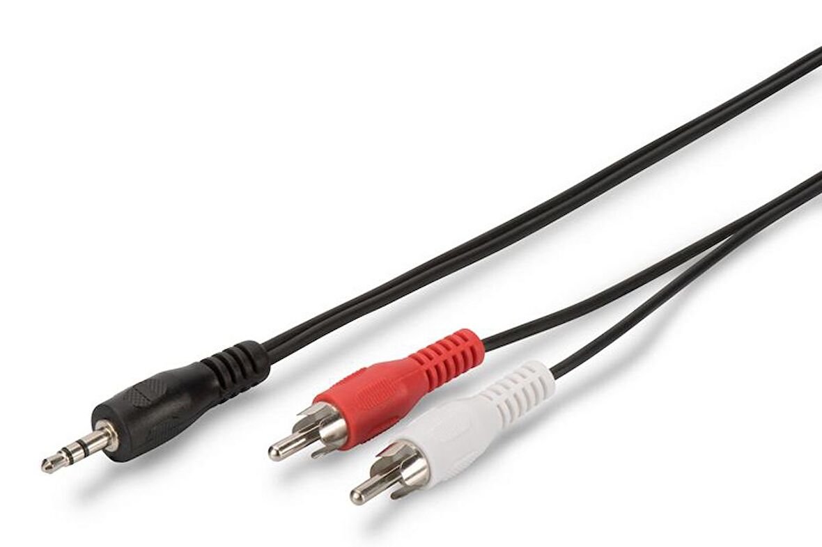 Audio adapter cable, stereo 3.5mm-2x RCA 5.00m, AK-510300-050-S