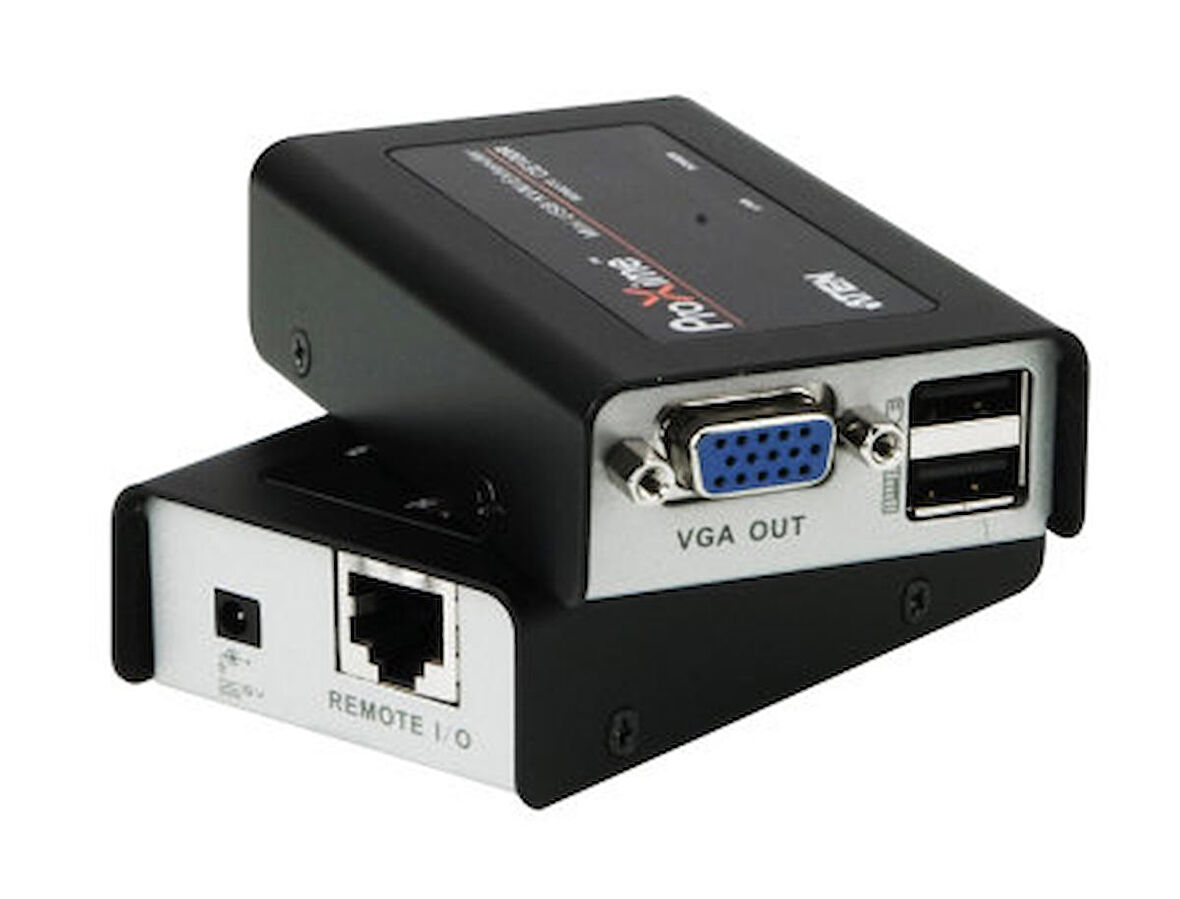 CE100 Mini USB KVM (Keyboard/Video Monitor/Mouse) Mesafe Uzatma Cihazı, 100 mT