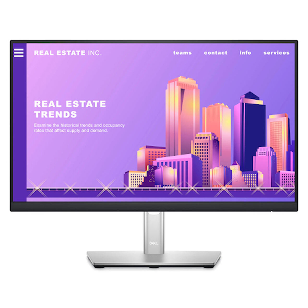 21.5" P2222H 5ms FHD Pivot Vesa Hdmi Dp IPS
