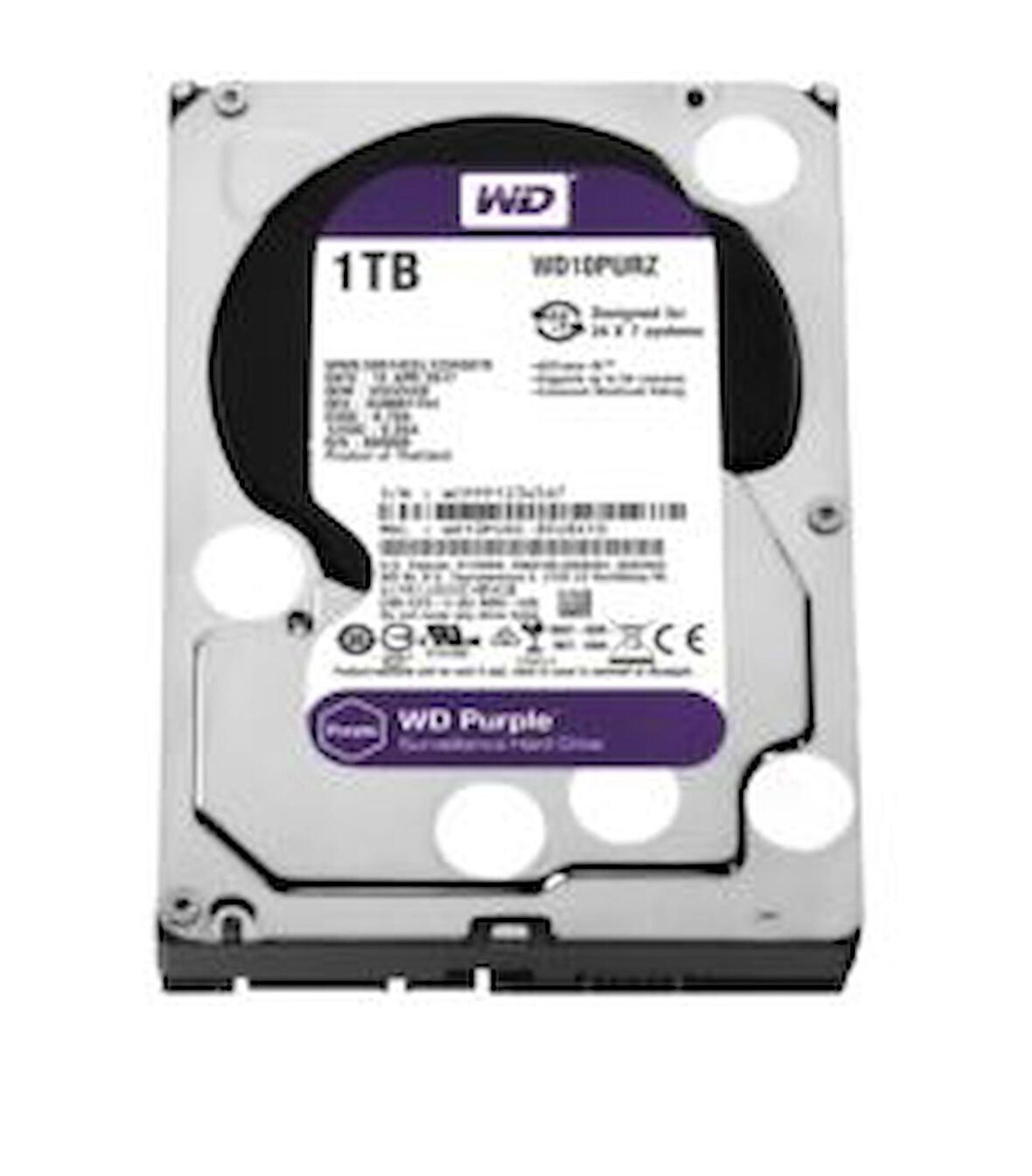 1TB Purple SATA6 64MB DV 7x24 WD10PURZ