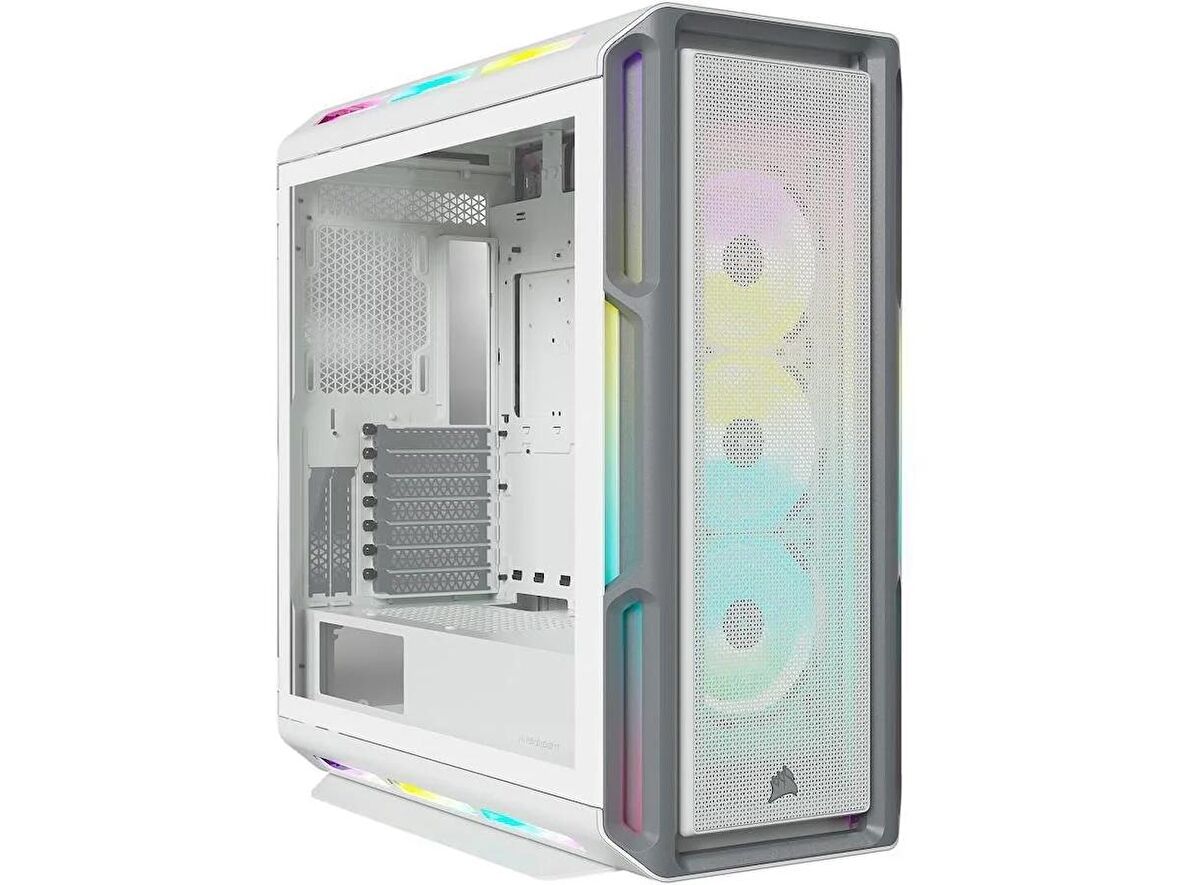 CASE-CC-9011231-WW iCUE 5000T RGB Tempered Glass Mid-Tower ATX PC Case — White