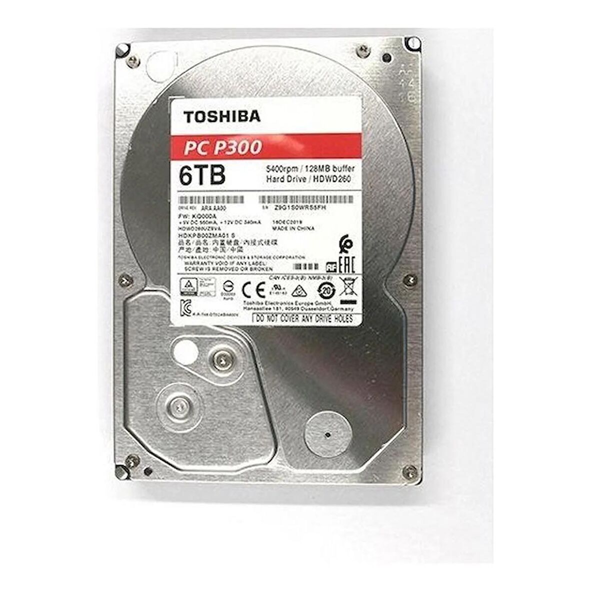 6TB 5400RPM P300 SATA3 128MB HDWD260UZSVA