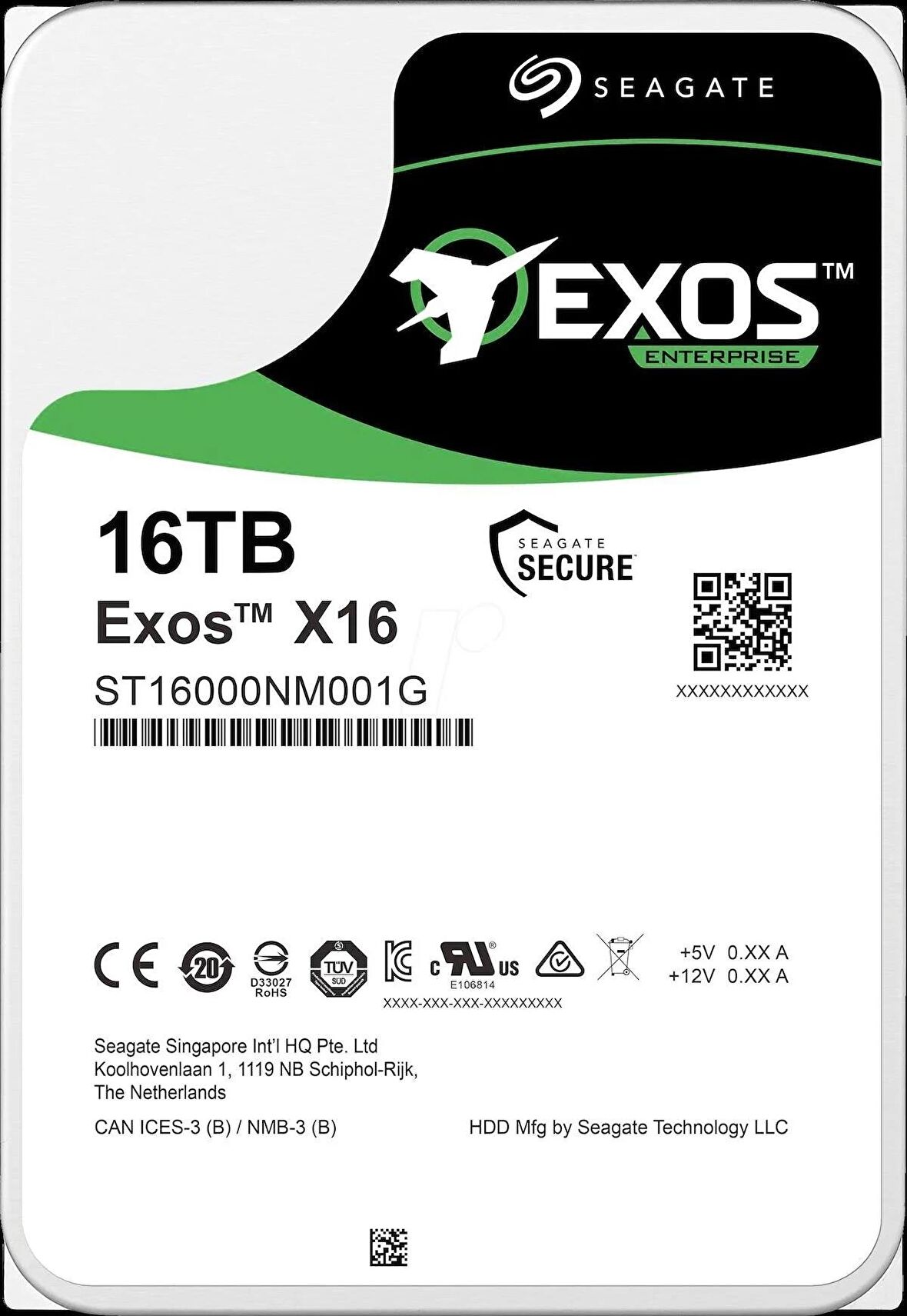 ST16000NM001G 16TB 3.5" 7200RPM 256MB Sata3 X16 512E/4KN Exos Dahili HardDisk