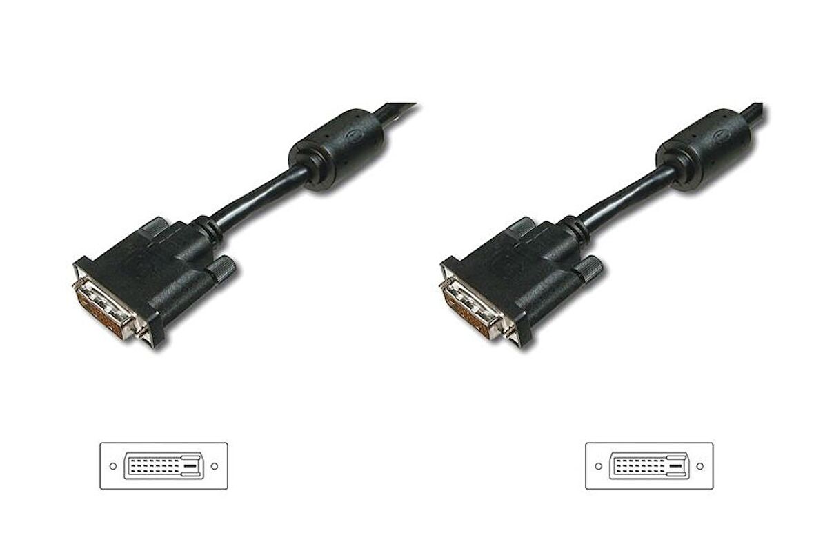DVI bağlantı kablosu, DVI (24+1) , 2x ferrit M/M, 3.0m, DVI-D Dual Link, b AK-320101-030-S