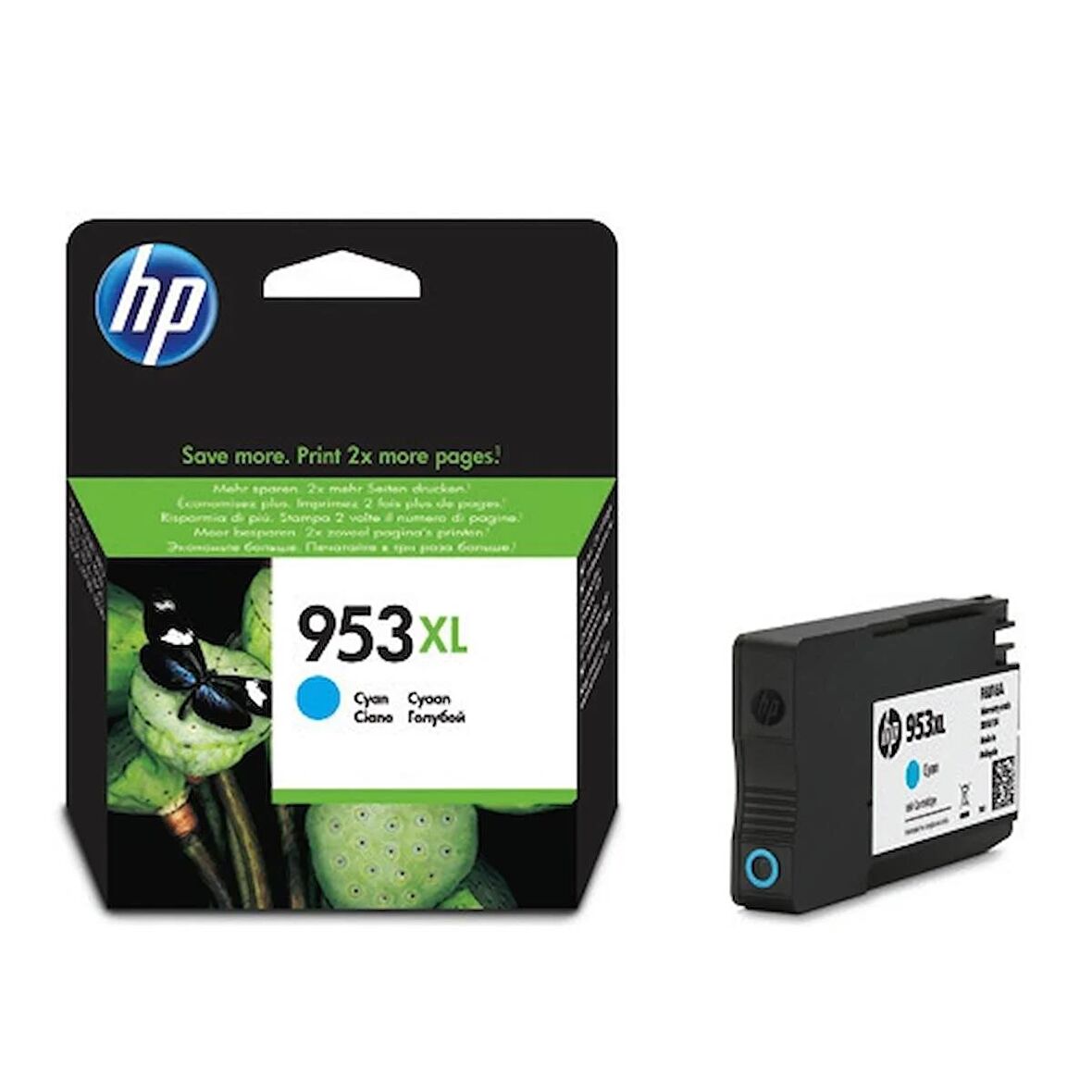 HP F6U16AE Mavi Renkli Mürekkep Kartuş (953XL)