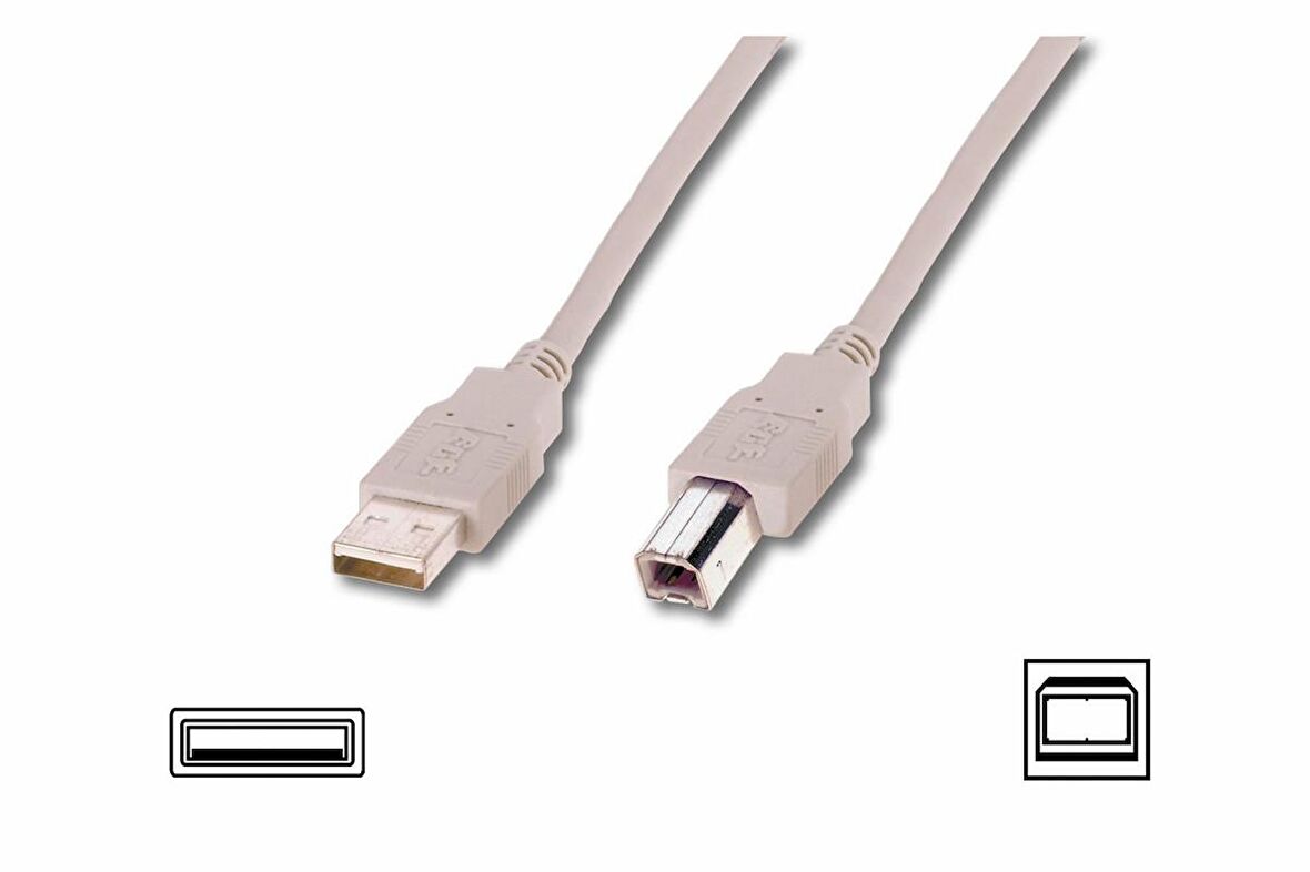 AK-300102-030-E 3 Metre USB A Erkek-USB B Erkek, AWG 28 USB 2.0 Kablo