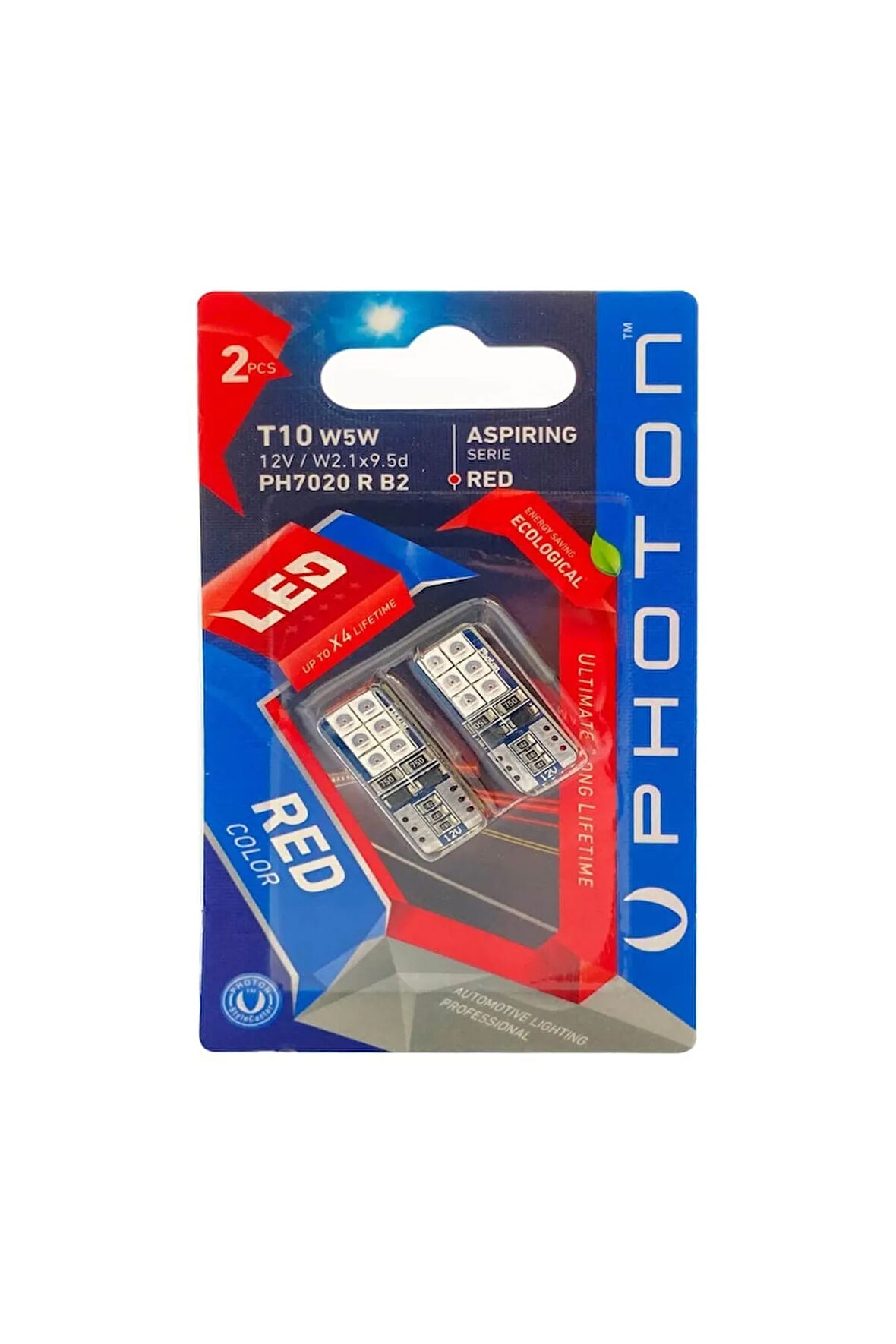 T10 Led Park Ampulü Kırmızı Ph7020 Red W5w