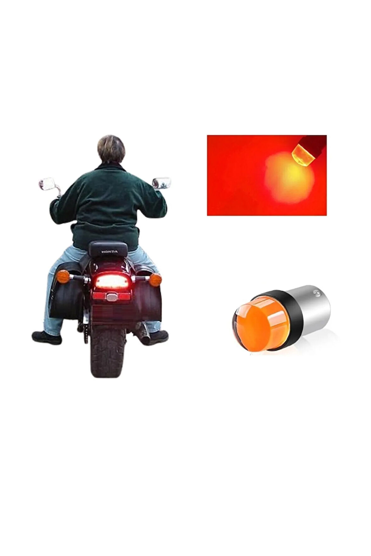 Motosiklet Led Stop Ampulü Çift Duy Çakarlı P21/5w 1adet