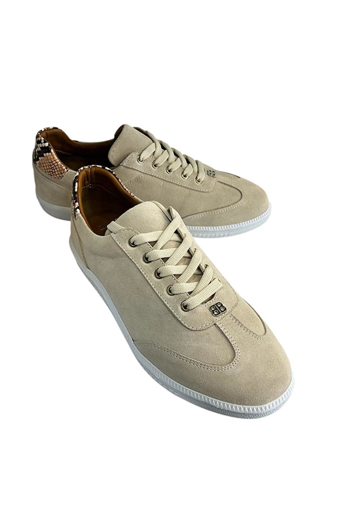Bej Hakiki Süet Deri Comfort Taban Sneaker