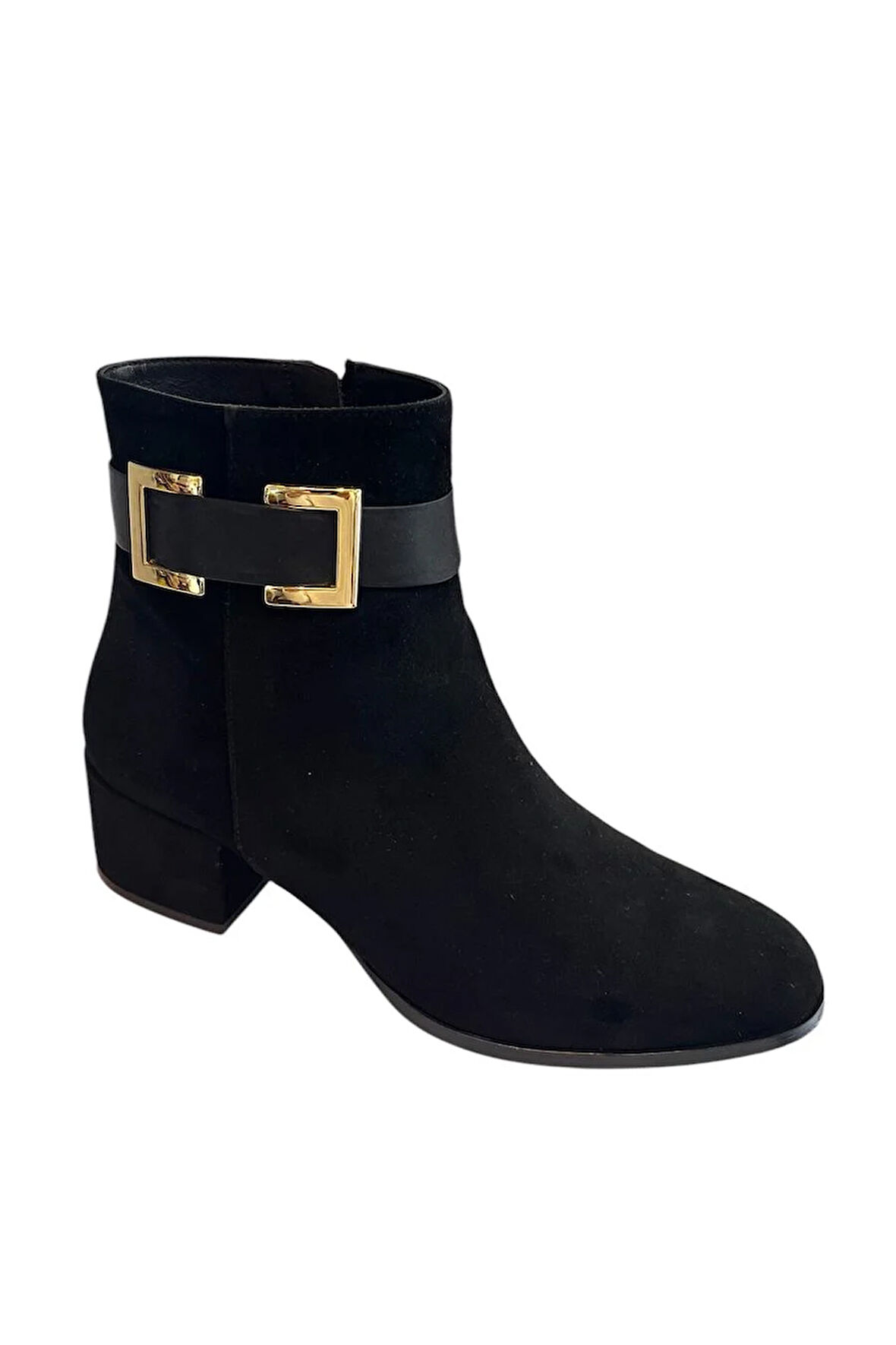 Siyah Hakiki Süet Deri İçi Sıcak Astar Bot