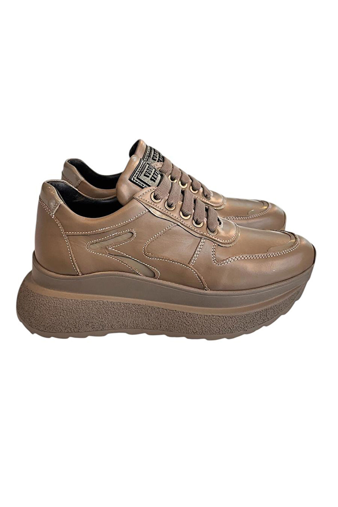 Vizon Hakiki Deri Comfort Taban Sneaker