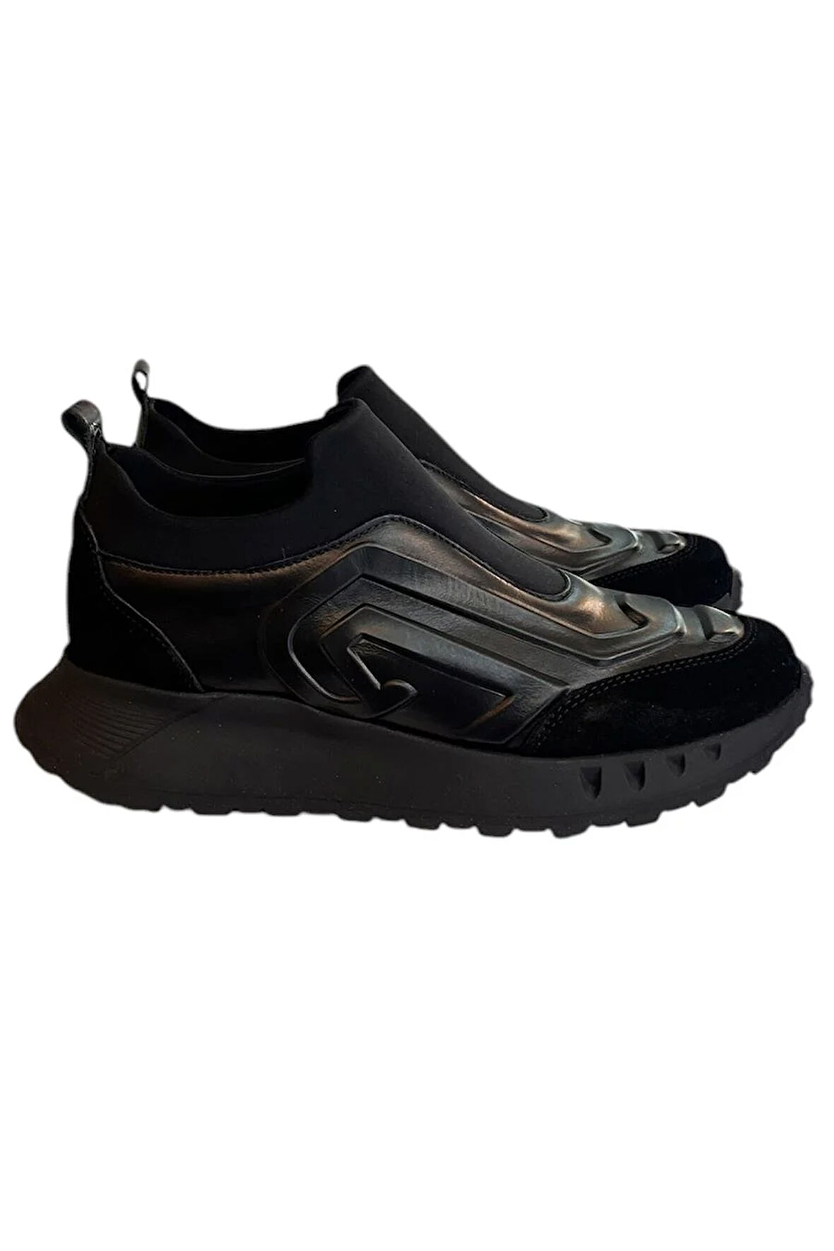 Siyah Hakiki Deri Comfort Taban Sneaker