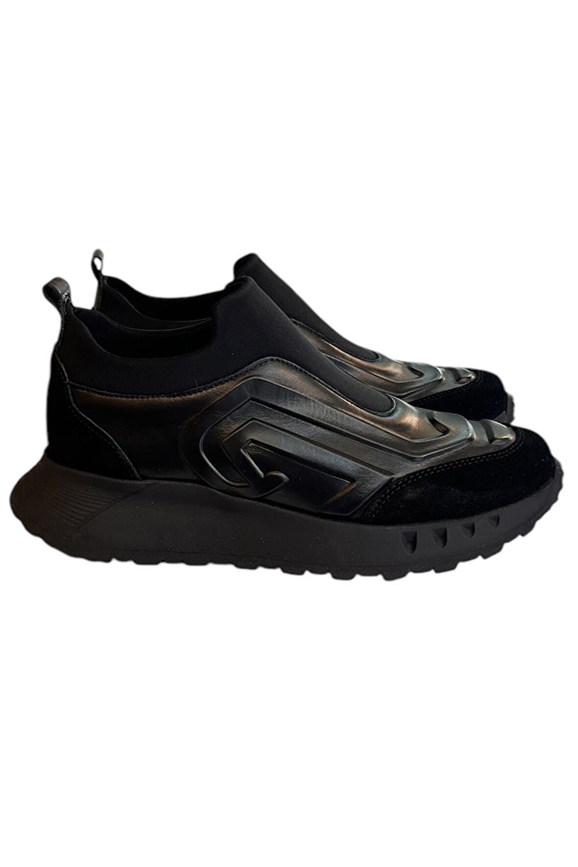 Siyah Hakiki Deri Comfort Taban Sneaker