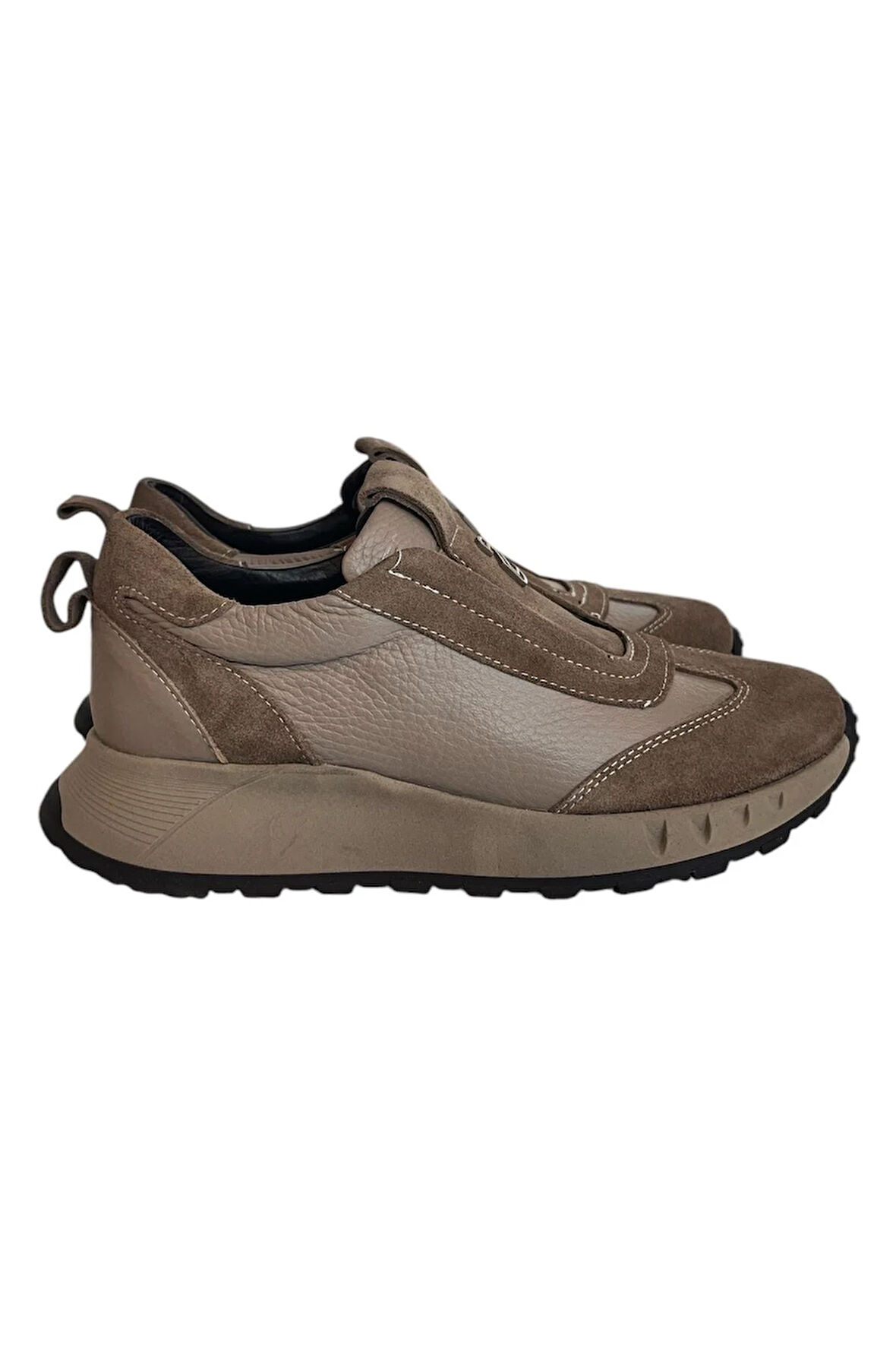 Vizon Hakiki Deri Süet  Comfort Taban Sneaker