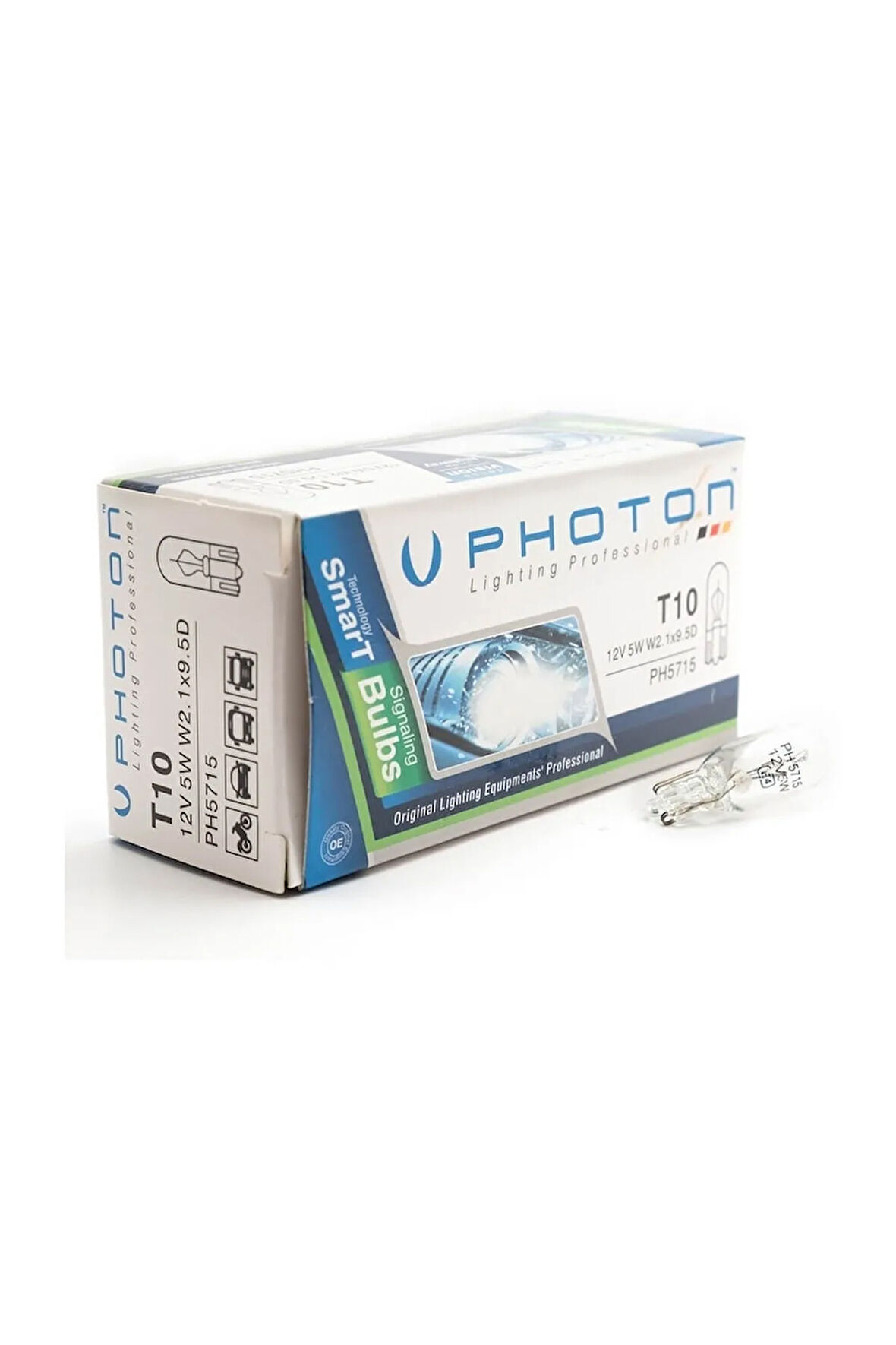 T10 Halojen Dipsiz Oto Ampülü Photon Uyumlu  W5w Ph5715 10adet