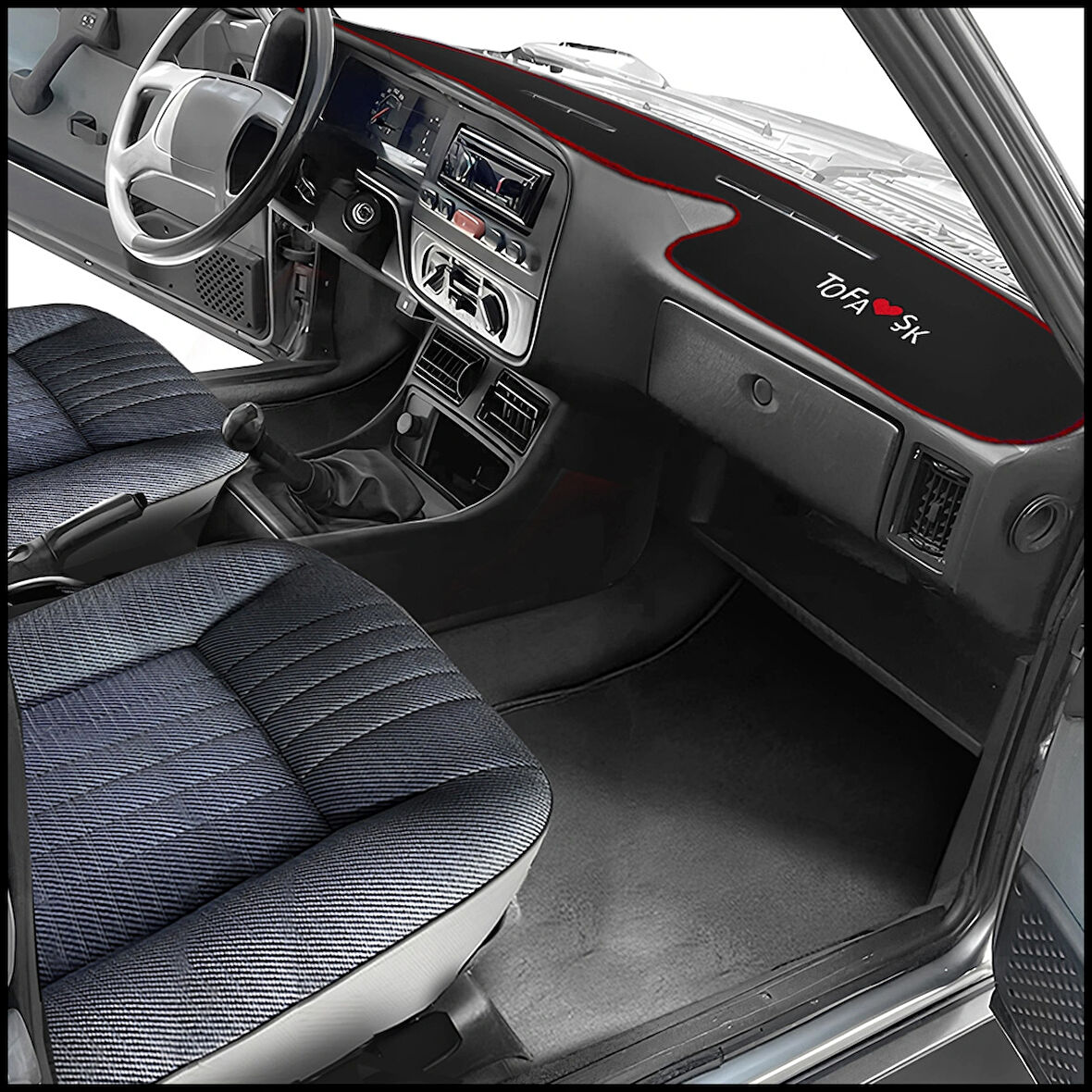 Tofaş Şahin Doğan Kartal Uyumlu Yüksek Göğüs Torpido Kaplama Koruma Halısı | Yüksek Torpido Örtüsü