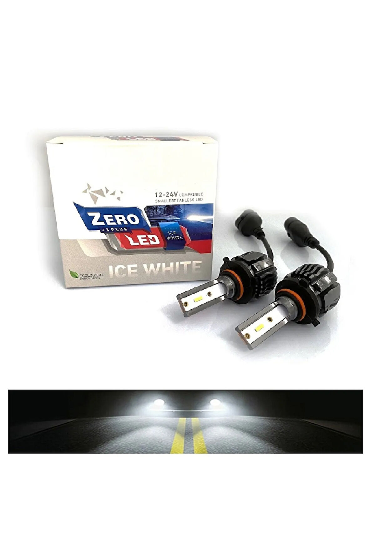 H10 Led Xenon Oto Ampul Zero Fansız Beyaz