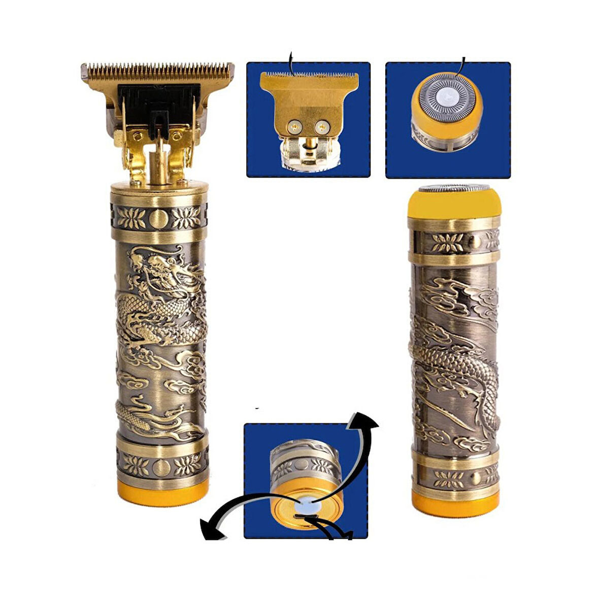 2 In 1 Profosyonel Suya Dayanaklı Ense Ve Yanak Makinesi Kp-2074