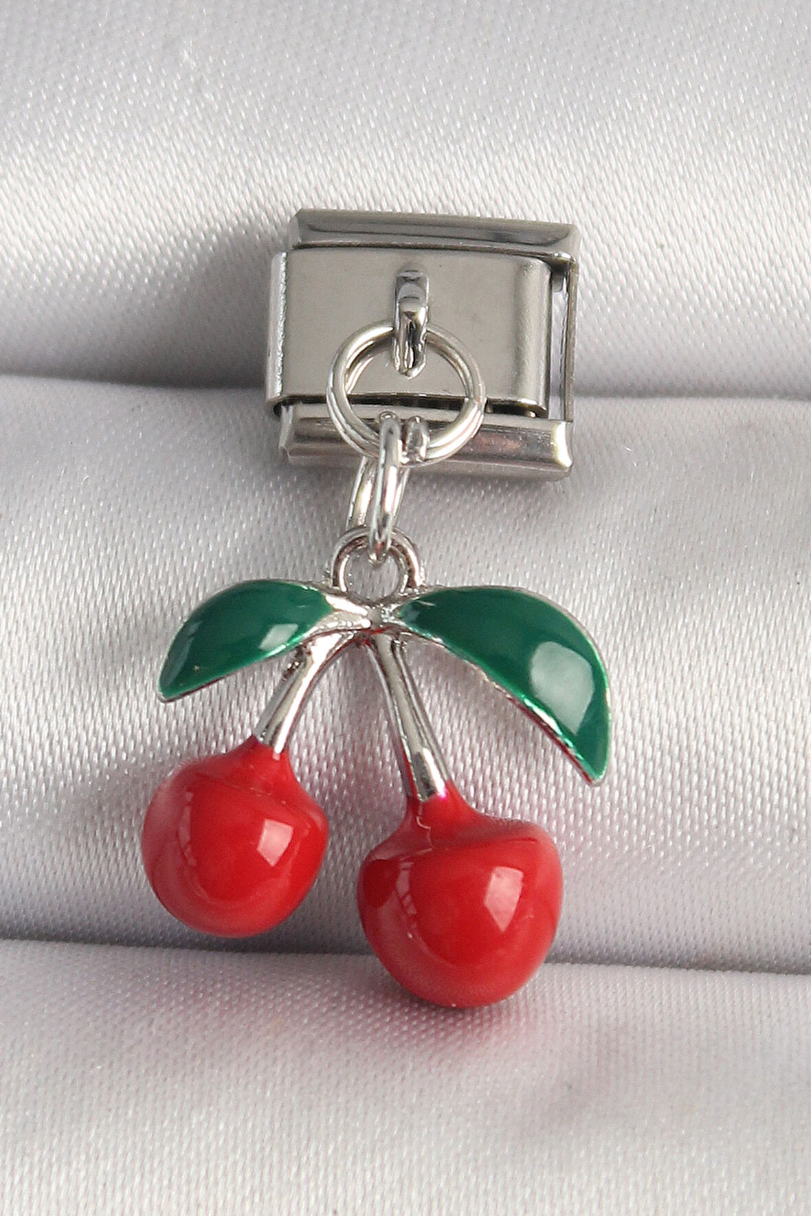 316L Çelik Gümüş Renk Kiraz Model Nomination Charm - TJ-BC1239